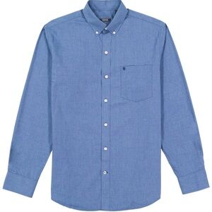 Izod Men's Light Blue Long-Sleeve Button-Down Shirt size 17 1/2 34/35